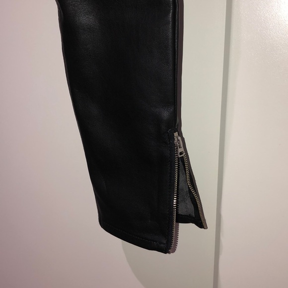 Black fitted leather pants - Picture 6 of 9